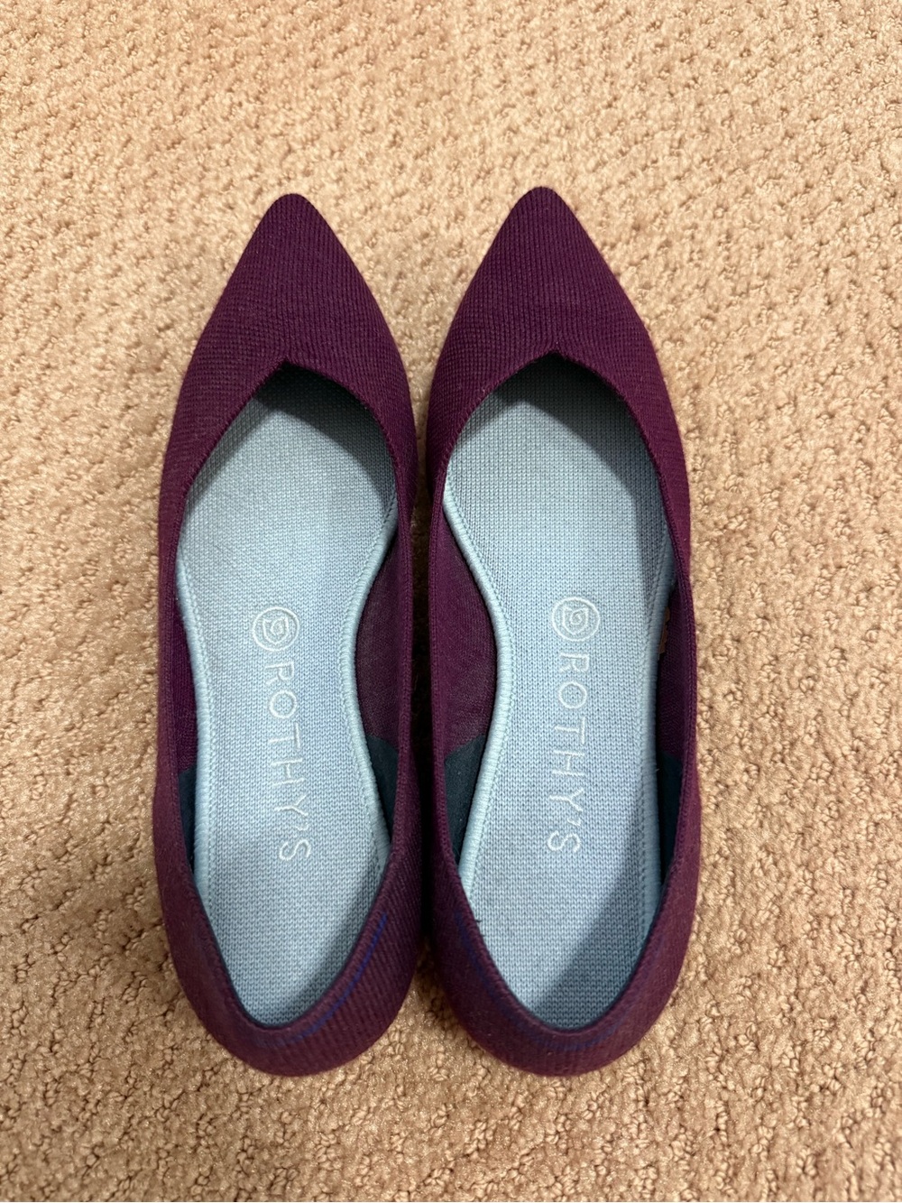 Rothy's Pointed Toe Flats in Plum - Picture 3 of 6